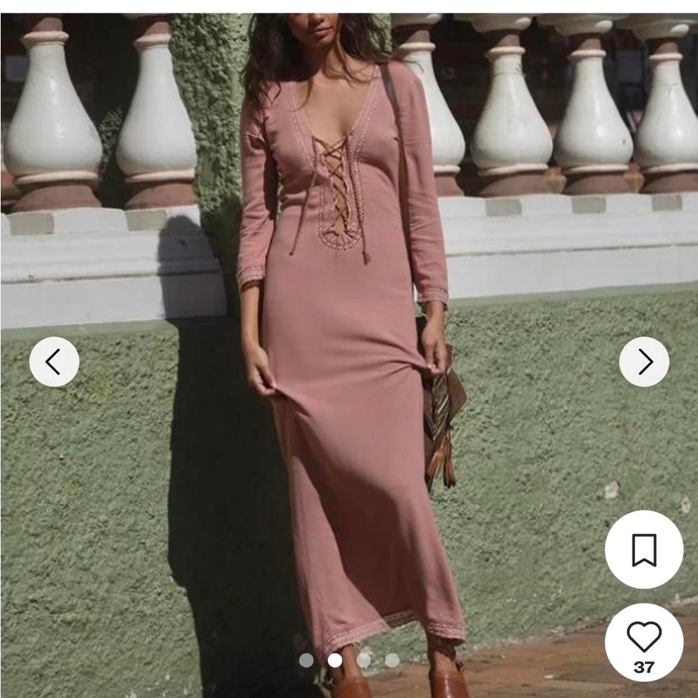 NWT Golden Brown the Label redwood dress in pink